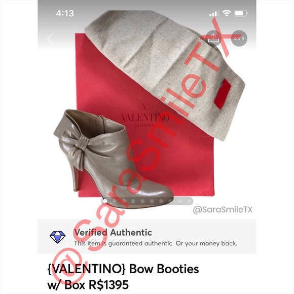 VALENTINO Designer Iconic Bow Leather Heeled Booties w/ Original Box & Dustbag - Picture 3 of 16